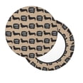 thumbnail image 1 of Lsque Dachshund Dog Woof Round Bar chair cushion covers Velvet Fabric Premium Comfort Protects from Scratches and Stains for 14-17 Inch Chair- 13 inch, 1 of 7