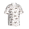 thumbnail image 1 of Lsque Dachshund Dog pattern Hawaiian Shirt for Men, Unisex Summer Beach Casual Short Sleeve Button Down Shirts-Medium, 1 of 9