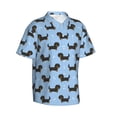 thumbnail image 1 of Lsque Dachshund Dog pattern Hawaiian Shirt for Men, Unisex Summer Beach Casual Short Sleeve Button Down Shirts-Small, 1 of 9