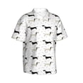 thumbnail image 1 of Lsque Dachshund Dog pattern Hawaiian Shirt for Men, Unisex Summer Beach Casual Short Sleeve Button Down Shirts-Small, 1 of 9
