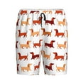 thumbnail image 1 of Lsque Dachshund Walking Mens Sleep Pajama Shorts,Short Pajama Pants, Cotton Ultra-Soft Knit-Medium, 1 of 9