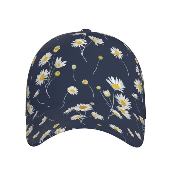 Lsque Daisies Flowers Baseball Cap Trucker Low Profile Hat Golf Dad Hat Adjustable Original Classic Unconstructed Plain Cap Men Women
