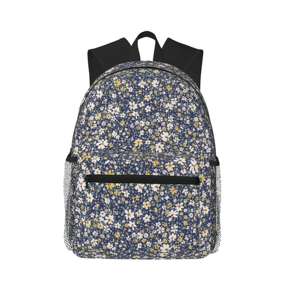 Lsque Daisies Flowers Classic Casual Backpack - Large Capacity Water-Resistant Backpack for School, Work, Travel, and Outdoor Activities