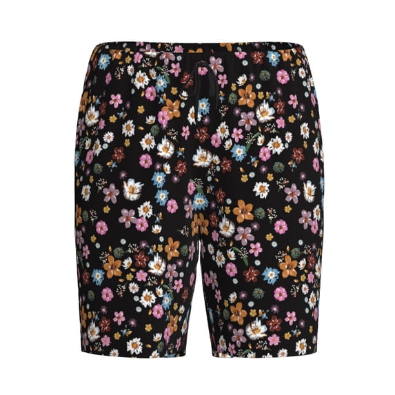 Lsque Daisies Flowers Mens Sleep Pajama Shorts,Short Pajama Pants, Cotton Ultra-Soft Knit-X-Large