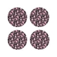 thumbnail image 1 of Lsque Daisies Flowers Pattern 4" Drink Coasters Set of 4, PVC Leather Absorbent Coasters, Table Coaster Set Decorative Coffee Cup Coasters Housewarming Gift -Round Shape, 1 of 6