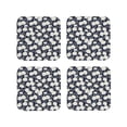thumbnail image 1 of Lsque Daisies Flowers Pattern 4" Drink Coasters Set of 4, PVC Leather Absorbent Coasters, Table Coaster Set Decorative Coffee Cup Coasters Housewarming Gift -Square, 1 of 6
