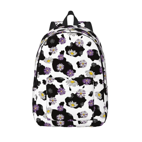 Lsque Daisies Flowers Pattern Canvas Daypack, Durable Backpack, High-quality Versatile Backpack,Vintage Compact Backpack-Small