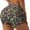 thumbnail image 1 of Lsque Daisies Flowers Pattern High Waisted Biker Shorts for Women-Tummy Control Fitness Athletic Workout Running Yoga Gym Shorts,Moisture-Wicking-XX-Large, 1 of 9
