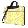 thumbnail image 1 of Lsque Daisies Flowers Pattern Laptop Bag – Portable & Slim Single-Shoulder Computer Case with Adjustable Strap, Protective, Lightweight for 13”/14”/15.6” Laptops, 1 of 8