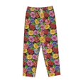 thumbnail image 1 of Lsque Daisies Flowers Print Women's Pajama Pants, Lounge Pant - Comfortable Home Wear,Elastic Waistband, Stylish Design-Large, 1 of 9