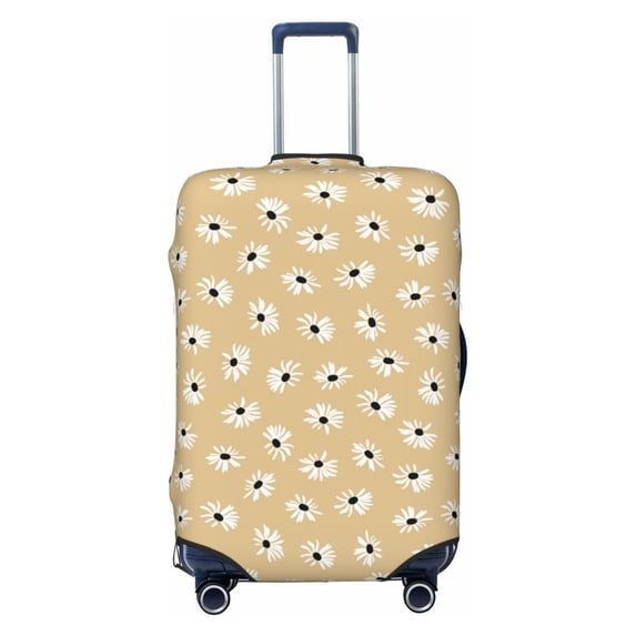 Lsque Daisies Flowers Printed Luggage Cover, Travel Luggage Protector,Scratch and Dirt Resistant, Fits 18-32 Inch Luggage - Large