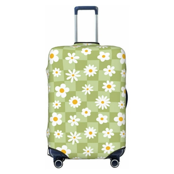 Lsque Daisies Flowers Printed Luggage Cover, Travel Luggage Protector,Scratch and Dirt Resistant, Fits 18-32 Inch Luggage - Medium