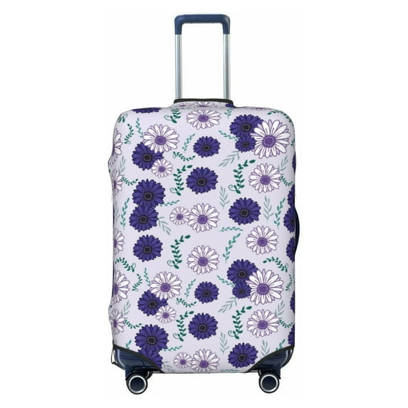 Lsque Daisies Flowers Printed Luggage Cover, Travel Luggage Protector,Scratch and Dirt Resistant, Fits 18-32 Inch Luggage - Medium