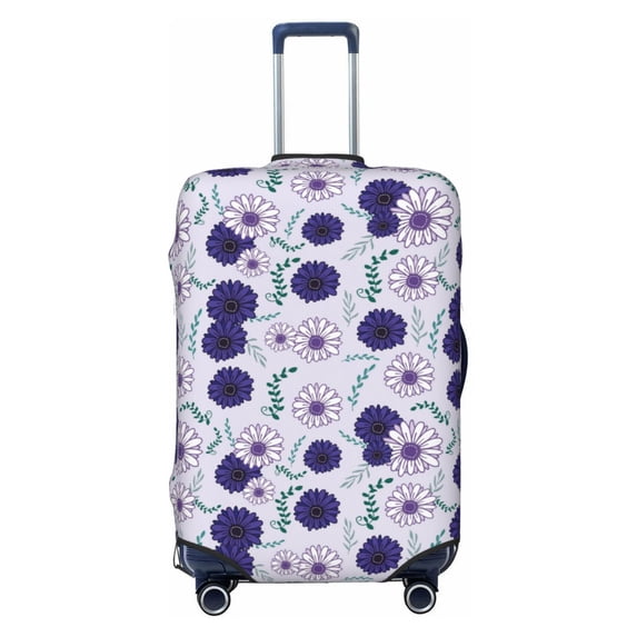 Lsque Daisies Flowers Printed Luggage Cover, Travel Luggage Protector,Scratch and Dirt Resistant, Fits 18-32 Inch Luggage - Small