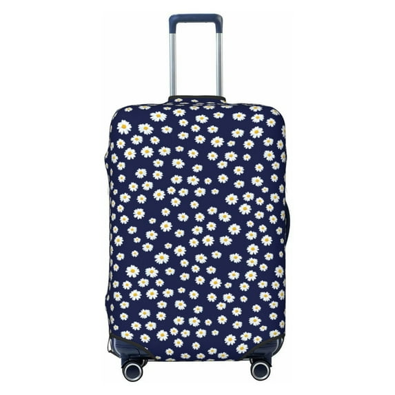 Lsque Daisies Flowers Printed Luggage Cover, Travel Luggage Protector,Scratch and Dirt Resistant, Fits 18-32 Inch Luggage -