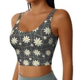 thumbnail image 1 of Lsque Daisies Flowers Printed Women'S Sports Bra, Compression, Moisture Wicking, High-Impact Sports Bra For Women,Supportive sports bra-XX-Large, 1 of 9