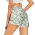 thumbnail image 1 of Lsque Daisies Flowers Printed Women's Running Shorts with Liner Pockets,Elastic Quick Dry Workout Athletic Gym Yoga Shorts,Womens High Waist Shorts-Small, 1 of 9