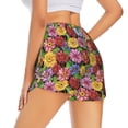 thumbnail image 1 of Lsque Daisies Flowers Printed Women's Running Shorts with Liner Pockets,Elastic Quick Dry Workout Athletic Gym Yoga Shorts,Womens High Waist Shorts-Small, 1 of 9