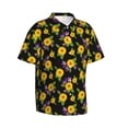 thumbnail image 1 of Lsque Daisies Flowers pattern Hawaiian Shirt for Men, Unisex Summer Beach Casual Short Sleeve Button Down Shirts-Small, 1 of 9