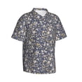 thumbnail image 1 of Lsque Daisies Flowers pattern Hawaiian Shirt for Men, Unisex Summer Beach Casual Short Sleeve Button Down Shirts-, 1 of 9