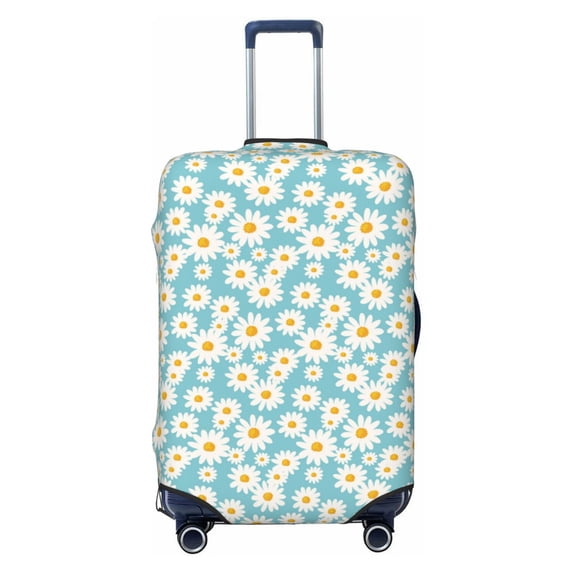 Lsque Daisy Floral A Printed Luggage Cover, Travel Luggage Protector,Scratch and Dirt Resistant, Fits 18-32 Inch Luggage - Large