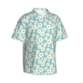 thumbnail image 1 of Lsque Daisy Floral A pattern Hawaiian Shirt for Men, Unisex Summer Beach Casual Short Sleeve Button Down Shirts-XX-Large, 1 of 9