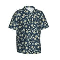 thumbnail image 1 of Lsque Daisy Floral B pattern Hawaiian Shirt for Men, Unisex Summer Beach Casual Short Sleeve Button Down Shirts-XX-Large, 1 of 9