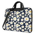thumbnail image 1 of Lsque Daisy Floral Pattern Laptop Bag – Portable & Slim Single-Shoulder Computer Case with Adjustable Strap, Protective, Lightweight for 13”/14”/15.6” Laptops, 1 of 8