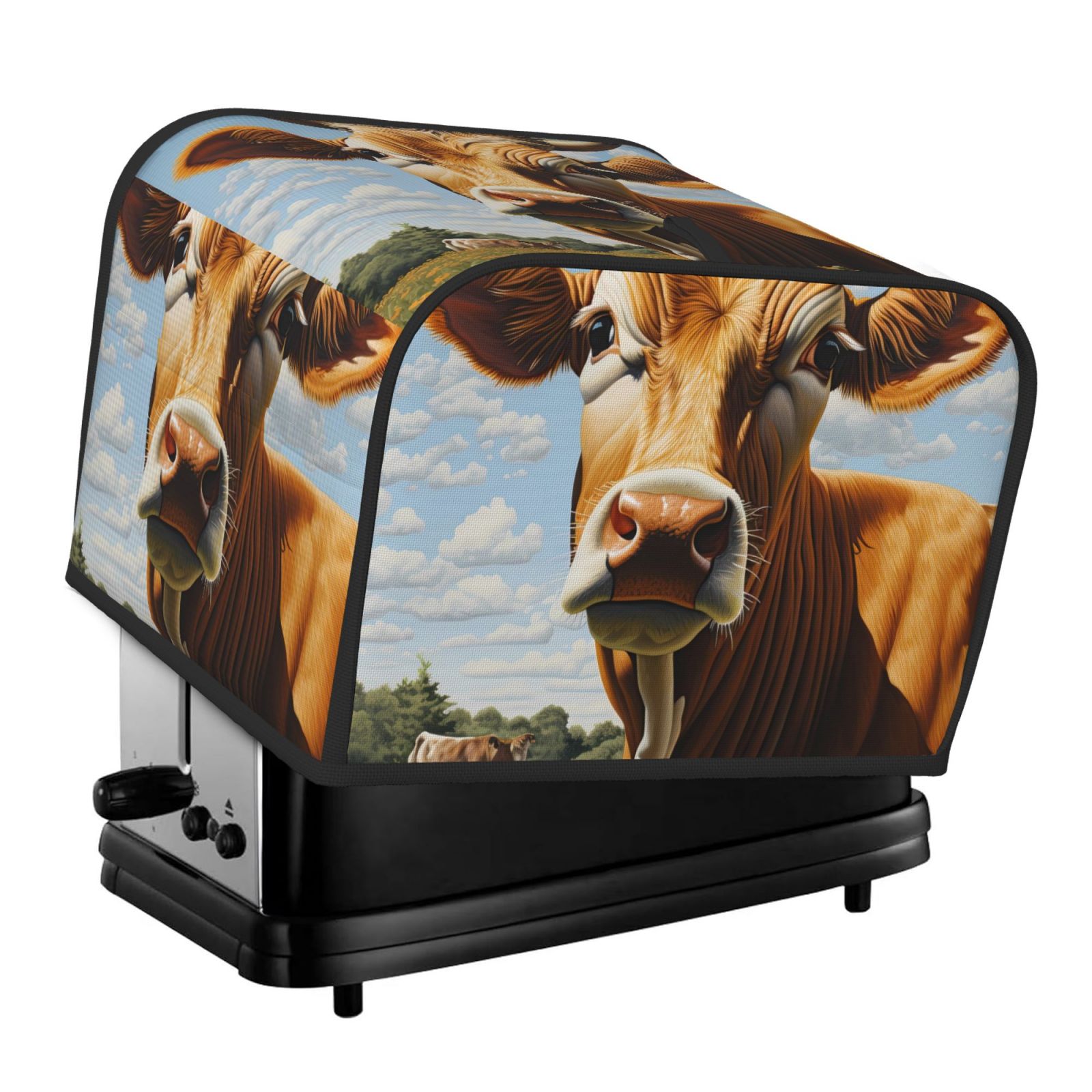 Lsque Daisy Flower Field Cow Print 4 Slice Toaster Cover , Kitchen ...