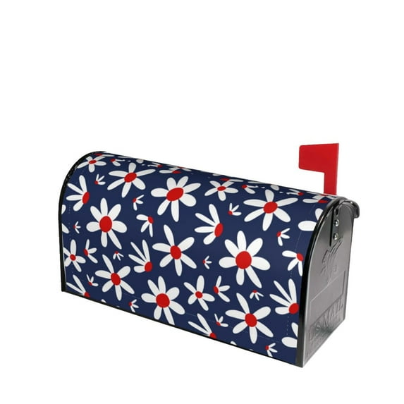 Lsque Daisy Flowers Mailbox Cover Standard Size ,Magnetic Mailbox Covers Post Wraps Letter Box Cover -21x18 in