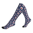thumbnail image 1 of Lsque Daisy Flowers Pattern Sport Compression Socks for Men & Women 15-20 mmHg Knee High Nurse Pregnant Running Medical and Travel Athletic, 1 of 6