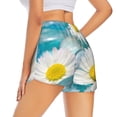 thumbnail image 1 of Lsque Daisy Flowers Printed Women's Running Shorts with Liner Pockets,Elastic Quick Dry Workout Athletic Gym Yoga Shorts,Womens High Waist Shorts-XX-Large, 1 of 9