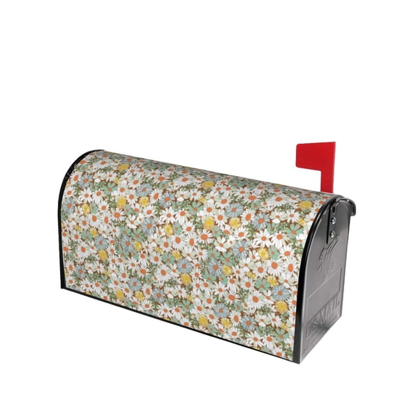 Lsque Daisy Mailbox Cover Standard Size ,Magnetic Mailbox Covers Post Wraps Letter Box Cover -21x18 in