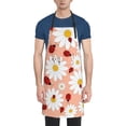 thumbnail image 1 of Lsque Daisy and Ladybug Waterproof Apron Chef Aprons for Men Heavy Duty Chemical Work Apron Extra Long Grilling Aprons with Adjustable Bib Apron, 1 of 9