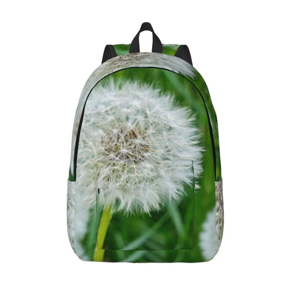 Lsque Dandelion Flower In The Meadow Pattern Canvas Daypack, Durable Backpack, High-quality Versatile Backpack,Vintage Compact Backpack-Medium