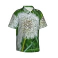 thumbnail image 1 of Lsque Dandelion Flower In The Meadow pattern Hawaiian Shirt for Men, Unisex Summer Beach Casual Short Sleeve Button Down Shirts-Large, 1 of 9