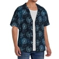 thumbnail image 1 of Lsque Dandelions print Men's Cuban Collar Short Sleeve Shirt Summer Beachwear Casual Button Down Fashionable Vacation Leisure Shirt-XX-Large, 1 of 7