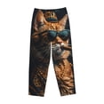 thumbnail image 1 of Lsque Dapper Cat in Sunglasses Print Women's Pajama Pants, Lounge Pant - Comfortable Home Wear,Elastic Waistband, Stylish Design-, 1 of 9