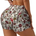 thumbnail image 1 of Lsque Dark Enchanted Flowers And Birds Pattern High Waisted Biker Shorts for Women-Tummy Control Fitness Athletic Workout Running Yoga Gym Shorts,Moisture-Wicking-XX-Large, 1 of 9