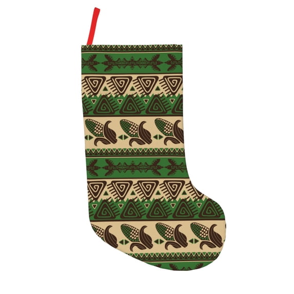 Lsque Dark Green Vintage Corn Pattern Pattern 18 Inch Christmas Stockings, Festive Holiday Stocking for Christmas Decorations Holiday Decor