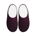 thumbnail image 1 of Lsque Dark Purple Glitter Pattern Womens Comfort Cotton on Scuff With Memory Foam and Anti-skid Sole Slipper-40/41, 1 of 7