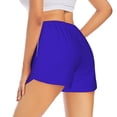 thumbnail image 1 of Lsque Darkblue Printed Women's Running Shorts with Liner Pockets,Elastic Quick Dry Workout Athletic Gym Yoga Shorts,Womens High Waist Shorts-Small, 1 of 9