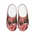 thumbnail image 1 of Lsque Delicate Pink Carnations A Pattern Womens Comfort Cotton on Scuff With Memory Foam and Anti-skid Sole Slipper-39/40, 1 of 7