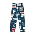 thumbnail image 1 of Lsque Dental Print Men's Pajama Pants, Lounge Pant - Comfortable Home Wear,Elastic Waistband, Stylish Design-Small, 1 of 9