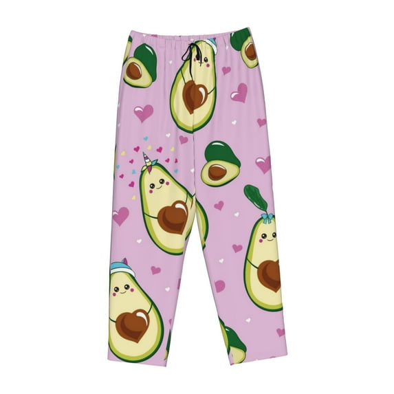 Lsque Different Avocados Print Women's Pajama Pants, Lounge Pant - Comfortable Home Wear,Elastic Waistband, Stylish Design-XX-Large