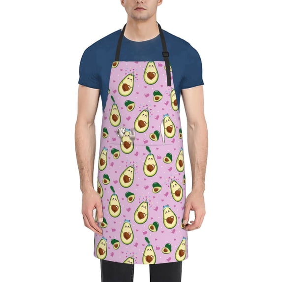 Lsque Different Avocados Waterproof Apron Chef Aprons for Men Heavy Duty Chemical Work Apron Extra Long Grilling Aprons with Adjustable Bib Apron