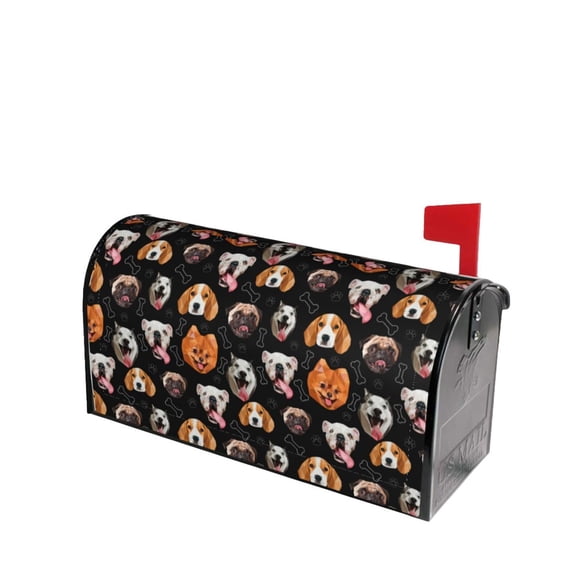 Lsque Different Breeds Of Dogs Mailbox Cover Standard Size ,Magnetic Mailbox Covers Post Wraps Letter Box Cover -25.5x21 in