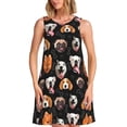 thumbnail image 1 of Lsque Different Breeds Of Dogs Pattern Summer Dresses for Women – Sleeveless T-Shirt Swing Sundress, Perfect for the Beach and Casual Days, 1 of 7