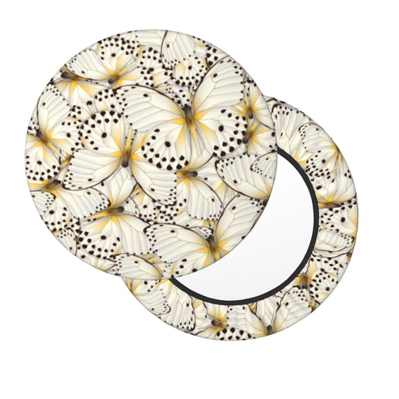 Lsque Different Butterflys Round Bar chair cushion covers Velvet Fabric Premium Comfort Protects from Scratches and Stains for 14-17 Inch Chair- 13 inch