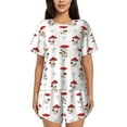 thumbnail image 1 of Lsque Different Mushrooms Women's Short-Sleeved Pajama Set - 2 Piece Soft and Lightweight Sleepwear Set-X-Large, 1 of 9